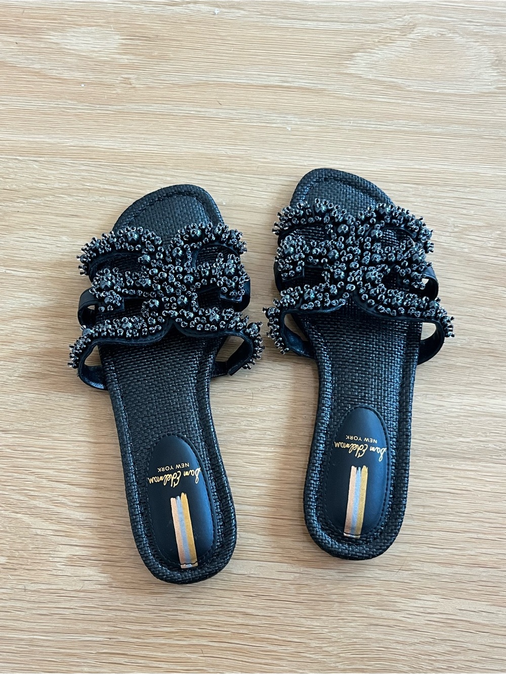 Sam Edelman Bay Black Beaded Sandals